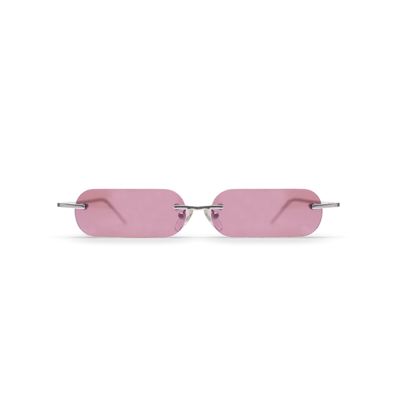 Metal. Polished Silver. Blush Lens. - BLYSZAK eyewear eyewear - eyewear, optical, sunglasses