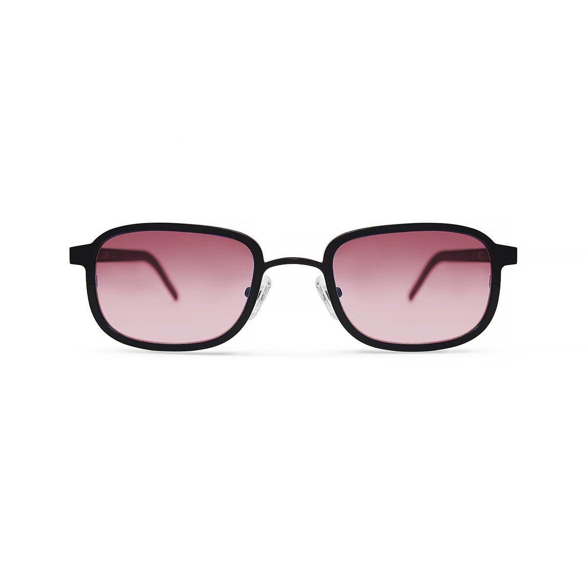Metal / Horn. Matte Black / Dark. Blush Lens. - BLYSZAK eyewear eyewear - eyewear, optical, sunglasses