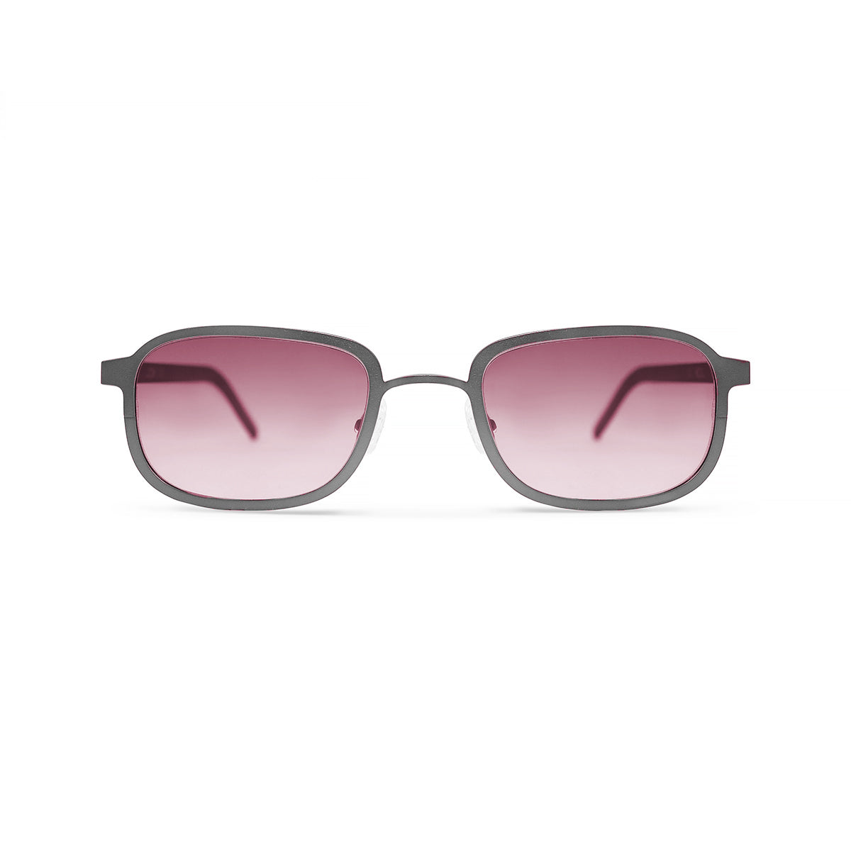 Metal. Brushed Silver. Blush Lens. - BLYSZAK eyewear eyewear - eyewear, optical, sunglasses