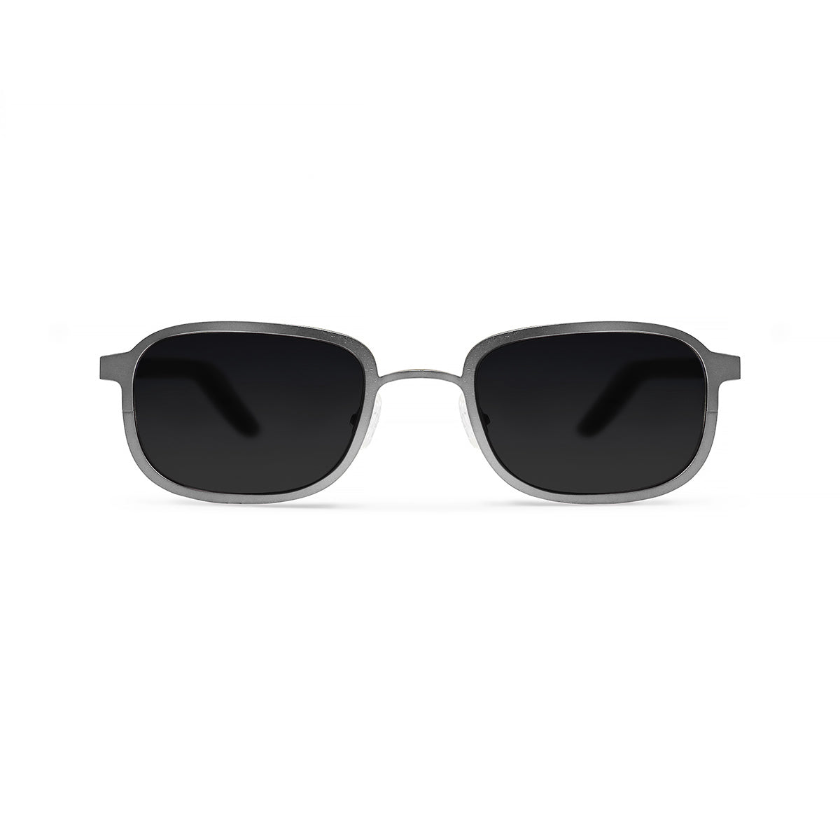Metal / Horn. Brushed Silver / Dark. Black Lens. - BLYSZAK eyewear eyewear - eyewear, optical, sunglasses