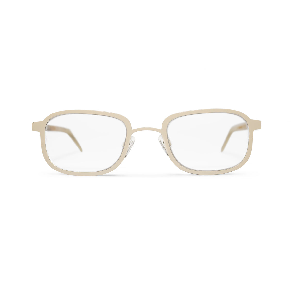 Metal. Gloss Sand. Clear Lens. - BLYSZAK eyewear eyewear - eyewear, optical, sunglasses