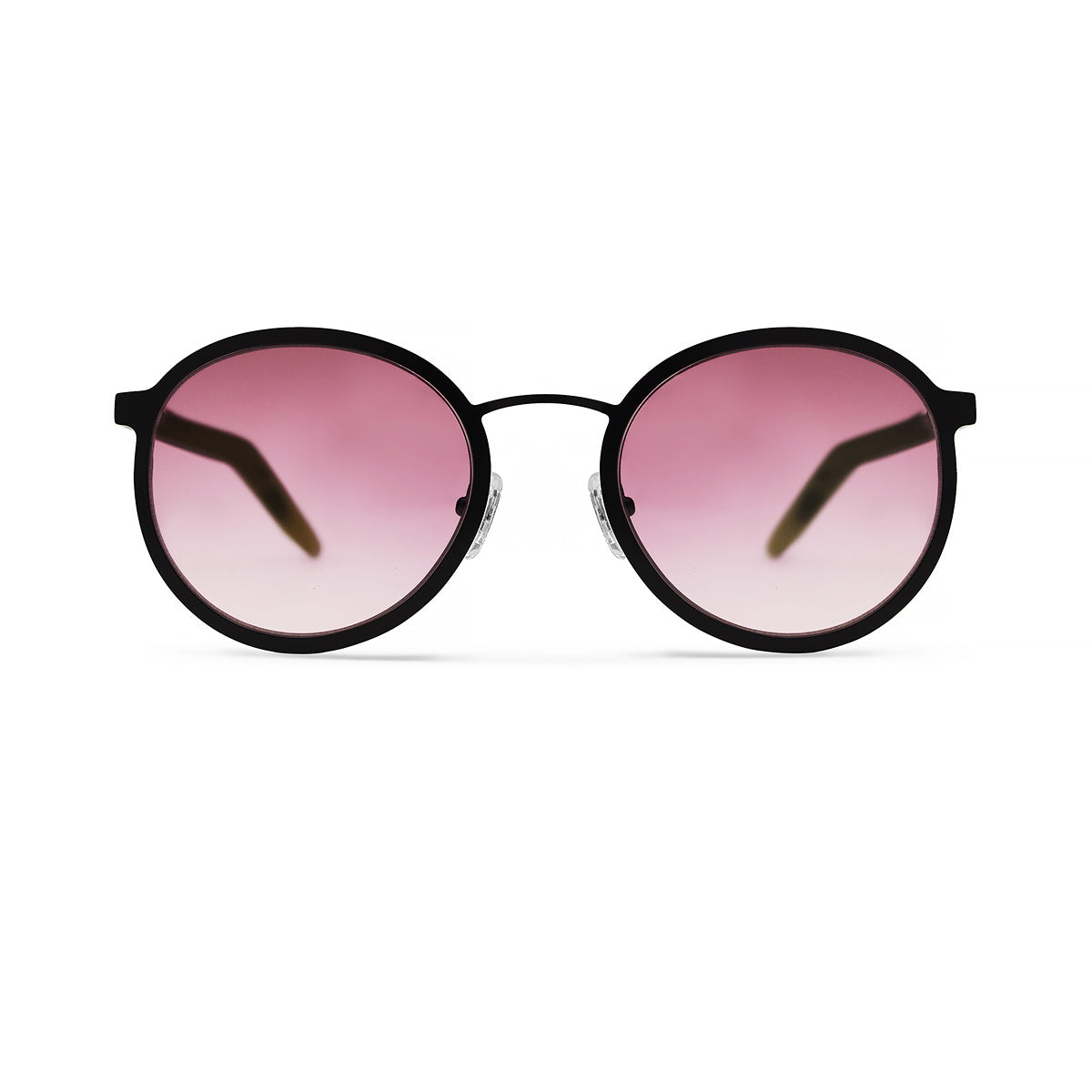 Metal / Horn. Matte Black / Dark. Blush Lens. - BLYSZAK eyewear eyewear - eyewear, optical, sunglasses