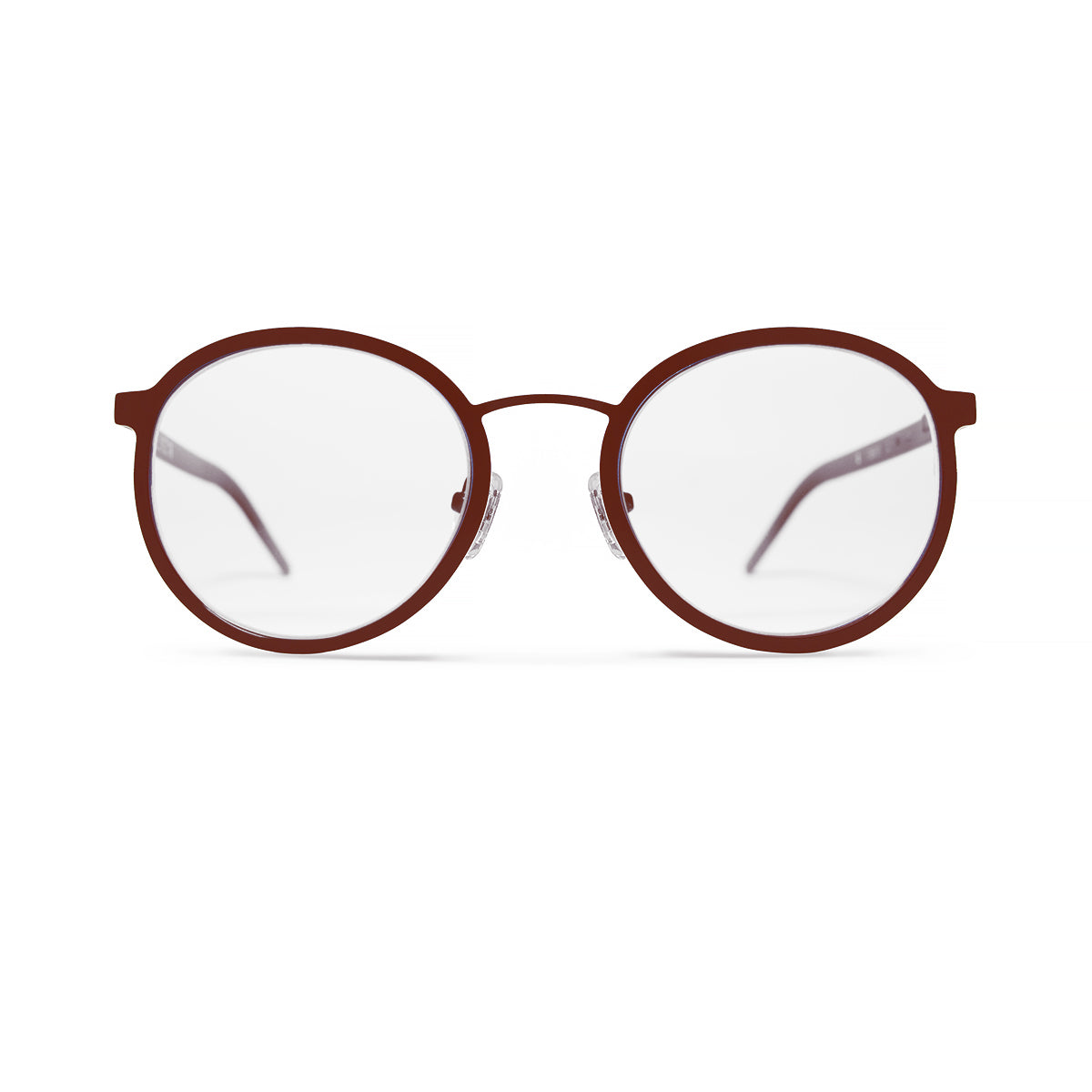 Metal. Crimson. Clear Lens. - BLYSZAK eyewear eyewear - eyewear, optical, sunglasses