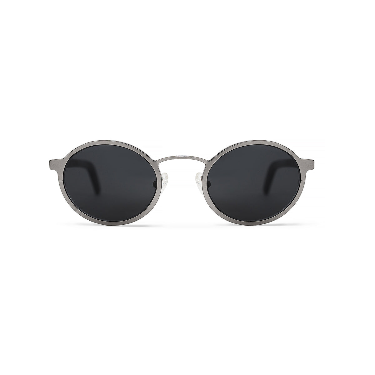 Metal / Horn. Brushed Silver / Dark. Black Lens. - BLYSZAK eyewear eyewear - eyewear, optical, sunglasses