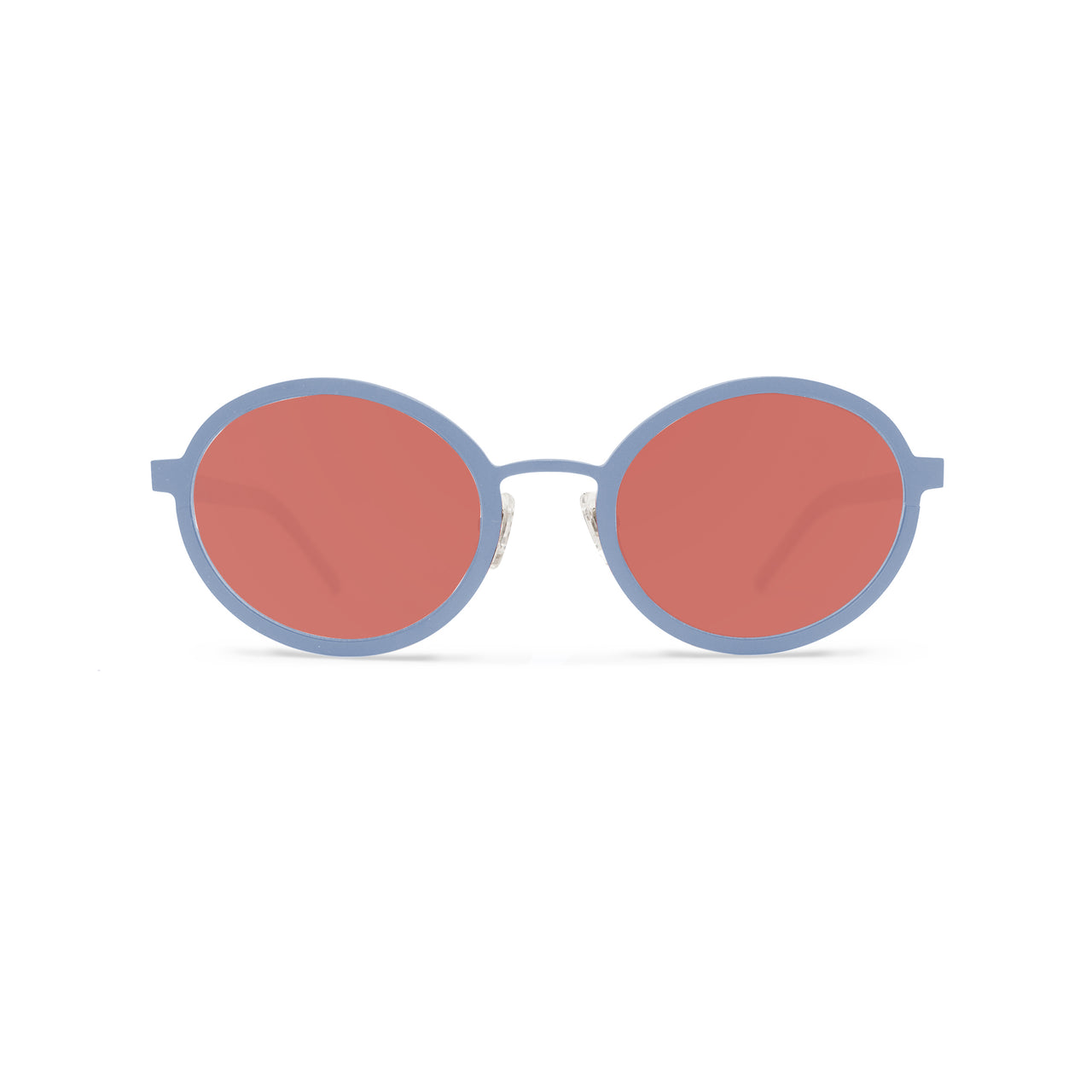 Metal. Matte Powder Blue. Scarlet Lens. - BLYSZAK eyewear eyewear - eyewear, optical, sunglasses